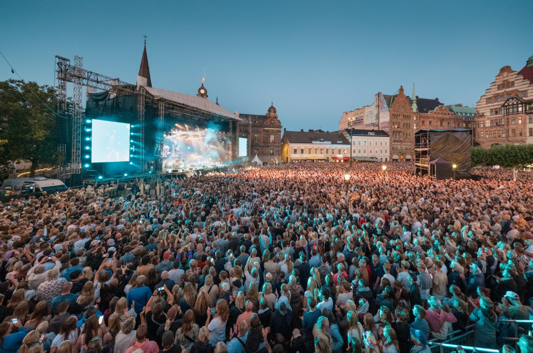 Konsert på stortorget i Malmö under Malmöfestivalen