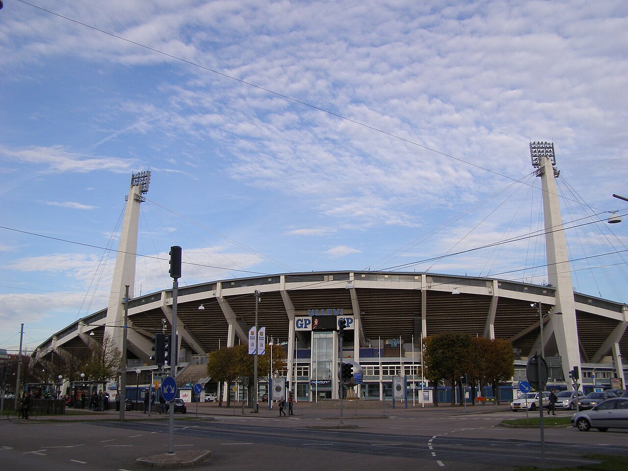 Ullevi i Göteborg sett från utsidan